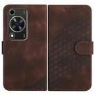 For Huawei Enjoy 70 YX0060 Elephant Head Embossed Phone Leather Case with Lanyard(Coffee) - 1