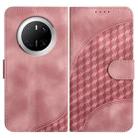 For Huawei Mate 70 Elephant Head Embossed Phone Leather Case with Lanyard(Pink) - 1