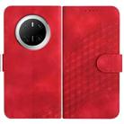 For Huawei Mate 70 Elephant Head Embossed Phone Leather Case with Lanyard(Red) - 1