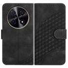 For Huawei nova 12i Elephant Head Embossed Phone Leather Case with Lanyard(Black) - 1