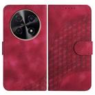 For Huawei nova 12i Elephant Head Embossed Phone Leather Case with Lanyard(Rose Red) - 1