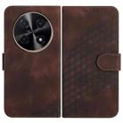 For Huawei nova 12i Elephant Head Embossed Phone Leather Case with Lanyard(Coffee) - 1