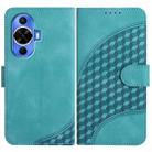 For Huawei nova 12s Elephant Head Embossed Phone Leather Case with Lanyard(Light Blue) - 1