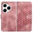 For Huawei Pura 80 5G Elephant Head Embossed Phone Leather Case with Lanyard(Pink) - 1
