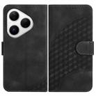 For Huawei Pura 80 5G Elephant Head Embossed Phone Leather Case with Lanyard(Black) - 1