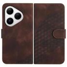 For Huawei Pura 80 5G Elephant Head Embossed Phone Leather Case with Lanyard(Coffee) - 1