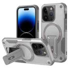 For iPhone 14 Pro MagSafe Holder Armor PC Hybrid TPU Phone Case(Grey) - 1