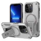 For iPhone 13 Pro MagSafe Holder Armor PC Hybrid TPU Phone Case(Grey) - 1