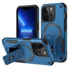 For iPhone 13 Pro MagSafe Holder Armor PC Hybrid TPU Phone Case(Dark Blue) - 1