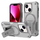 For iPhone 13 Armor Magsafe Holder PC Hybrid TPU Phone Case(Grey) - 1