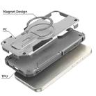 For iPhone 16 Pro Max Armor Magsafe Holder PC Hybrid TPU Phone Case(Grey) - 3