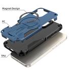 For iPhone 16 Pro Max Armor Magsafe Holder PC Hybrid TPU Phone Case(Dark Blue) - 3