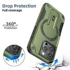 For iPhone 16 Pro Armor Magsafe Holder PC Hybrid TPU Phone Case(Army Green) - 2