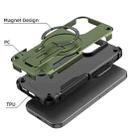 For iPhone 16 Pro Armor Magsafe Holder PC Hybrid TPU Phone Case(Army Green) - 3