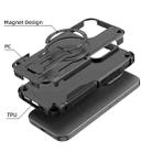 For iPhone 16 Pro Armor Magsafe Holder PC Hybrid TPU Phone Case(Black) - 3