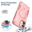 For iPhone 16 Plus Armor Magsafe Holder PC Hybrid TPU Phone Case(Pink) - 2