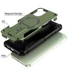 For iPhone 16 Plus Armor Magsafe Holder PC Hybrid TPU Phone Case(Army Green) - 3