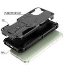 For iPhone 16 Plus Armor Magsafe Holder PC Hybrid TPU Phone Case(Black) - 3