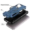 For iPhone 16 Armor Magsafe Holder PC Hybrid TPU Phone Case(Dark Blue) - 3