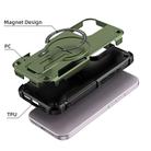 For iPhone 16 Armor Magsafe Holder PC Hybrid TPU Phone Case(Army Green) - 3