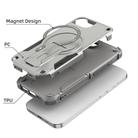 For iPhone 16e Armor Magsafe Holder PC Hybrid TPU Phone Case(Grey) - 2