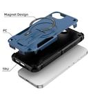 For iPhone 16e Armor Magsafe Holder PC Hybrid TPU Phone Case(Dark Blue) - 2
