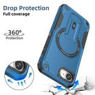 For iPhone 16e Armor Magsafe Holder PC Hybrid TPU Phone Case(Dark Blue) - 3