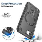 For iPhone 16e Armor Magsafe Holder PC Hybrid TPU Phone Case(Black) - 3