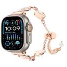 For Apple Watch Ultra 2 49mm Shell Metal Chain Bracelet Watch Band(Rose Gold) - 1