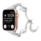 For Apple Watch Series 9 45mm Shell Metal Chain Bracelet Watch Band(Silver) - 1