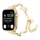 For Apple Watch Series 9 41mm Shell Metal Chain Bracelet Watch Band(Gold) - 1
