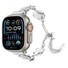 For Apple Watch Ultra 49mm Shell Metal Chain Bracelet Watch Band(Silver) - 1