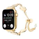 For Apple Watch SE 2022 44mm Shell Metal Chain Bracelet Watch Band(Gold) - 1
