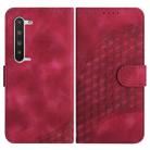 For Sharp Aquos R5G YX0060 Elephant Head Embossed Phone Leather Case with Lanyard(Rose Red) - 1