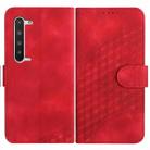 For Sharp Aquos R5G YX0060 Elephant Head Embossed Phone Leather Case with Lanyard(Red) - 1