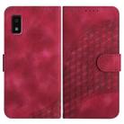 For Sharp Aquos wish YX0060 Elephant Head Embossed Phone Leather Case with Lanyard(Rose Red) - 1