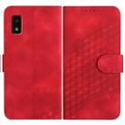 For Sharp Aquos wish YX0060 Elephant Head Embossed Phone Leather Case with Lanyard(Red) - 1