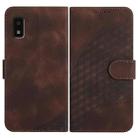 For Sharp Aquos wish YX0060 Elephant Head Embossed Phone Leather Case with Lanyard(Coffee) - 1