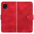 For Sharp Aquos Sense 6/Aquos Sense6s YX0060 Elephant Head Embossed Phone Leather Case with Lanyard(Red) - 1