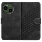 For Sharp Aquos R10 Elephant Head Embossed Phone Leather Case with Lanyard(Black) - 1