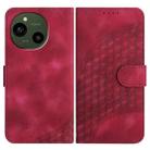 For Sharp Aquos R10 Elephant Head Embossed Phone Leather Case with Lanyard(Rose Red) - 1