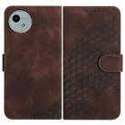 For Sharp Aquos wish5 Elephant Head Embossed Phone Leather Case with Lanyard(Coffee) - 1
