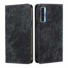 For TCL 20s / 20 5G / 20L / 20L+ RFID Anti-theft Brush Magnetic Leather Phone Case(Black) - 1