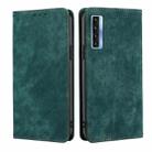 For TCL 20s / 20 5G / 20L / 20L+ RFID Anti-theft Brush Magnetic Leather Phone Case(Green) - 1