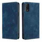 For TCL 50 5G RFID Anti-theft Brush Magnetic Leather Phone Case(Blue) - 1