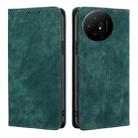 For TCL 50 XL RFID Anti-theft Brush Magnetic Leather Phone Case(Green) - 1