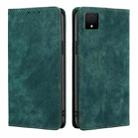 For TCL 502 RFID Anti-theft Brush Magnetic Leather Phone Case(Green) - 1