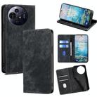 For TCL 50 NxtPaper 5G RFID Anti-theft Brush Magnetic Leather Phone Case(Black) - 1