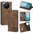 For TCL 50 NxtPaper 5G RFID Anti-theft Brush Magnetic Leather Phone Case(Brown) - 1