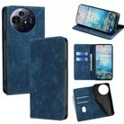 For TCL 50 NxtPaper 5G RFID Anti-theft Brush Magnetic Leather Phone Case(Blue) - 1